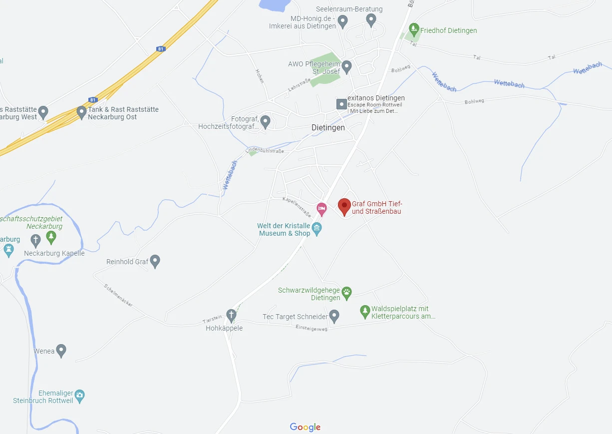 Graf GmbH auf Karte von Google Maps